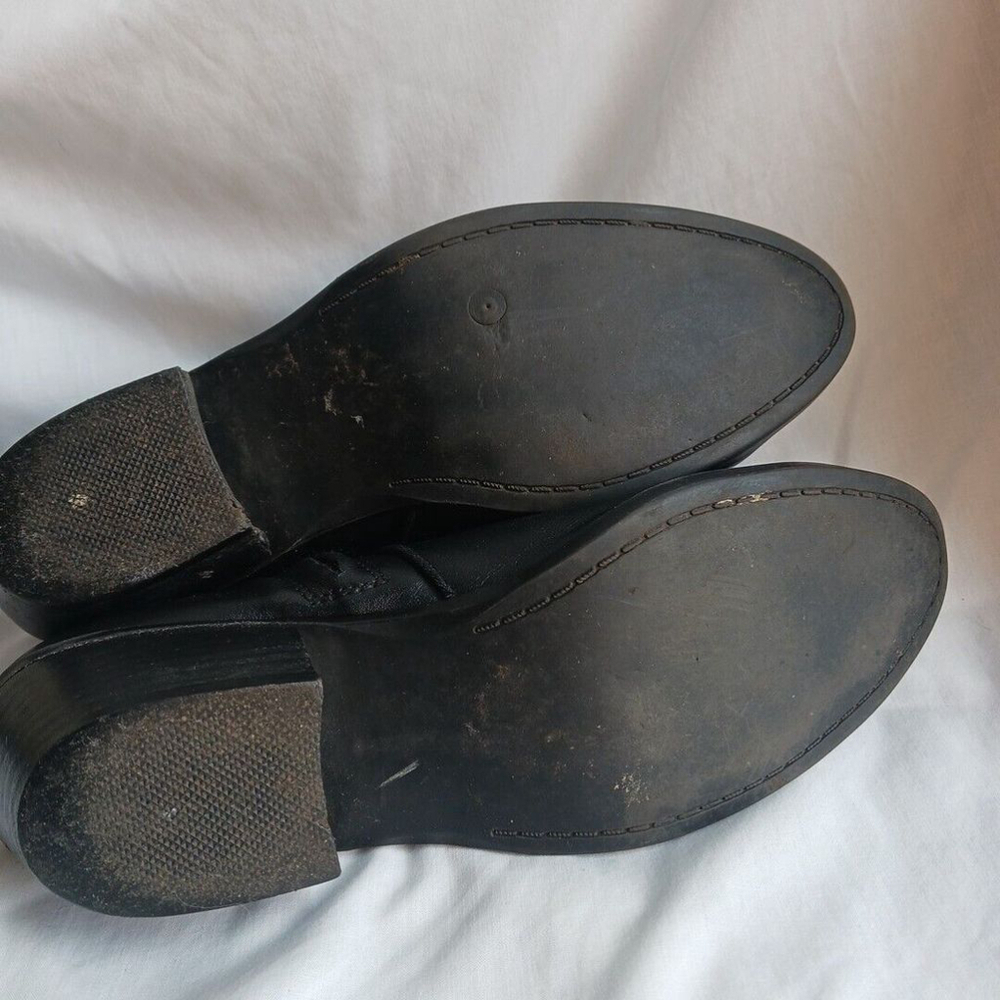 Apri Italian Leather Geronimo Black Booties Size 6.5 - Picture 5 of 5